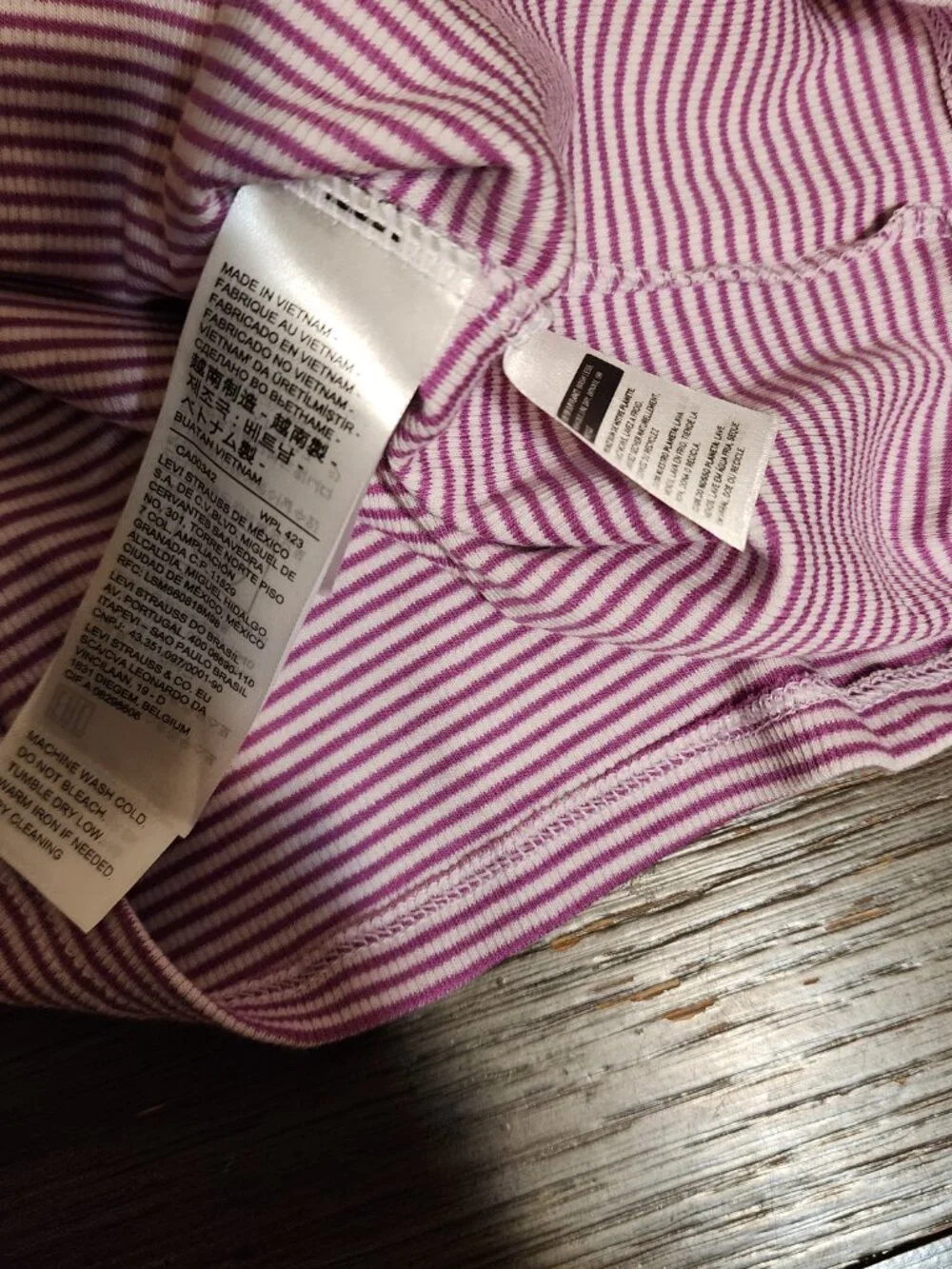 * Levi’s Striped Adjustable Strap Tank NWT Purple 3X *